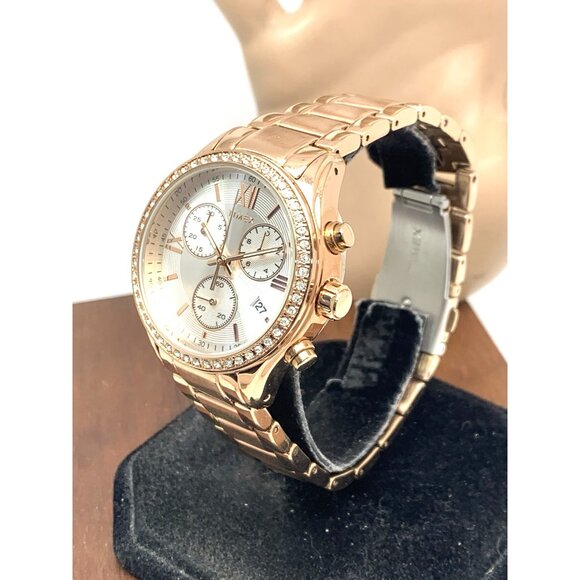Timex Women's Watch TW2V57900 Quartz Chronograph Silver Dial Rose Gold 38mm - Picture 2 of 15